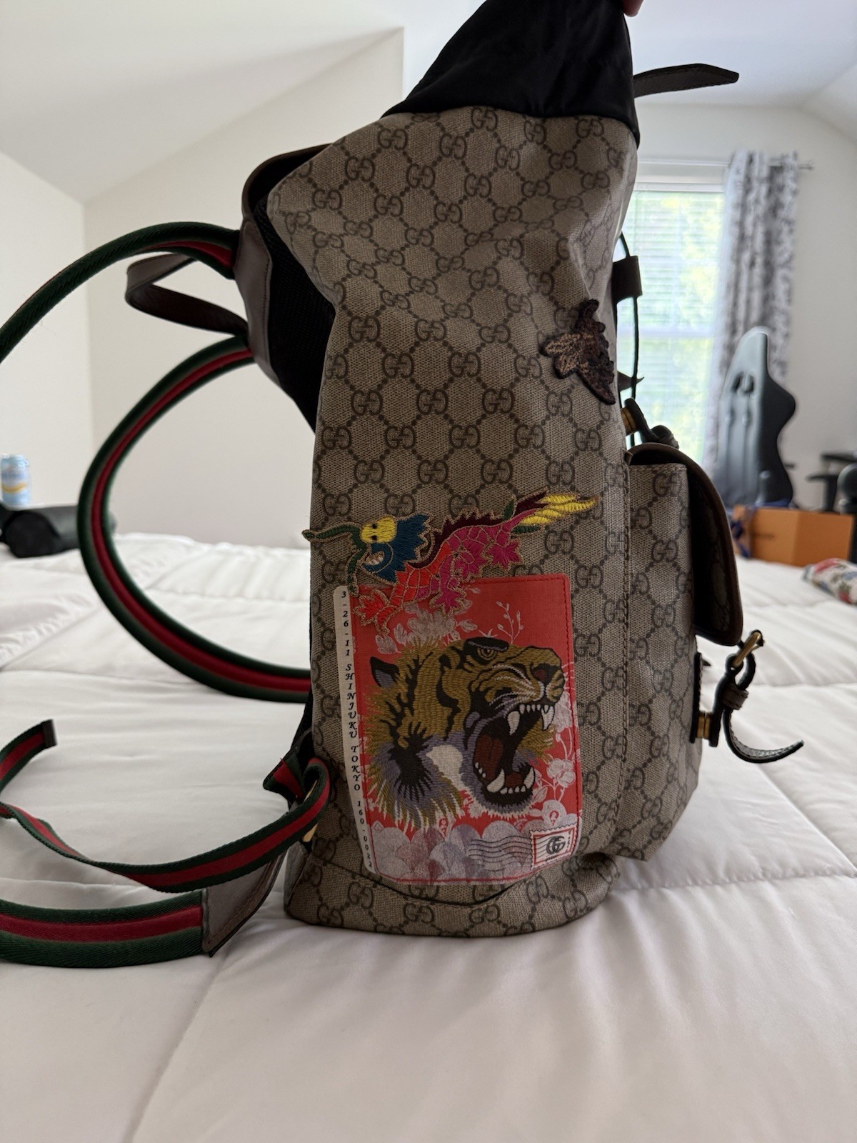 Gucci Dragon Backpack GG Supreme 2018