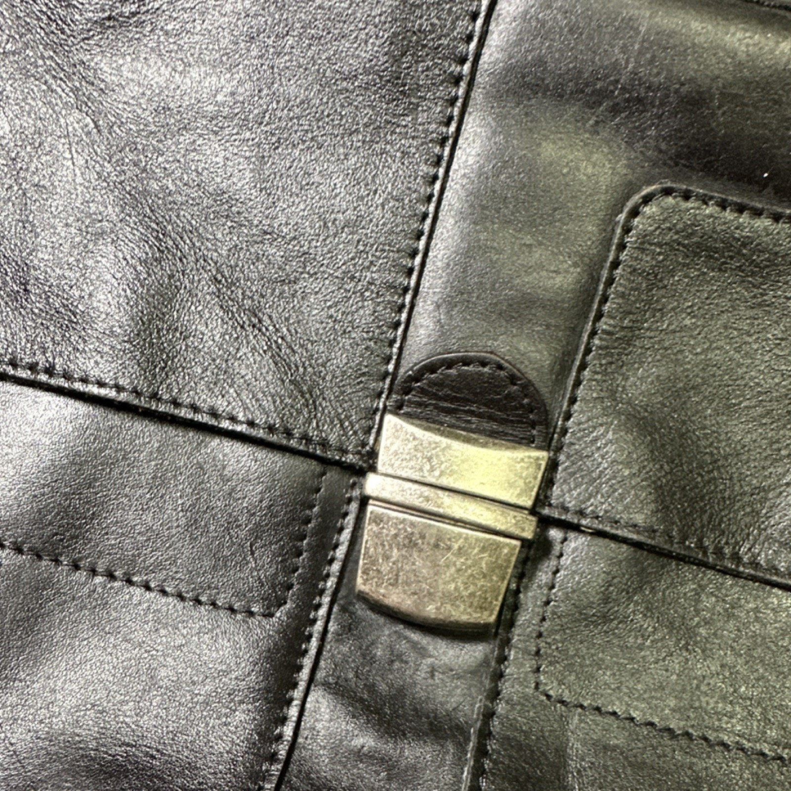 Velez Black Briefcase/Document Case Shoulder/Crossbody Strap Zip Buckle