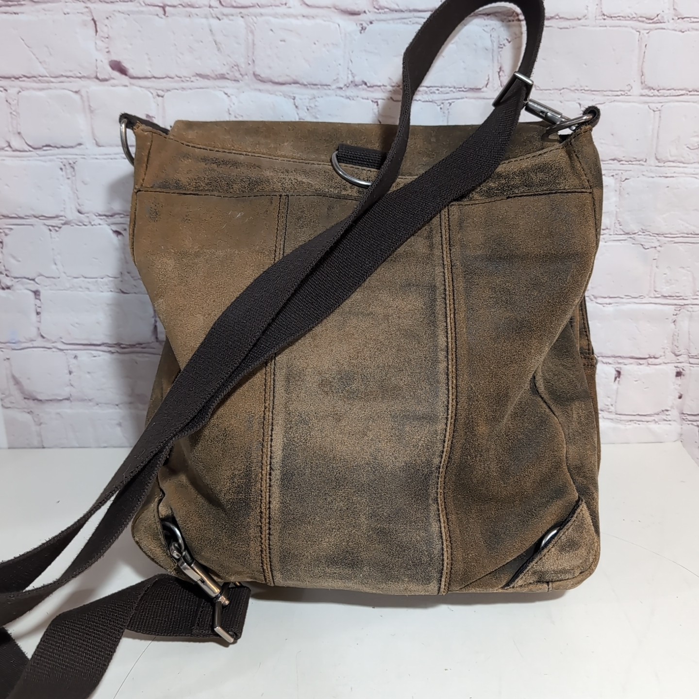 Wilson’s M.Julian Distressed Suede Leather 3 Way Convertible Crossbody Sling