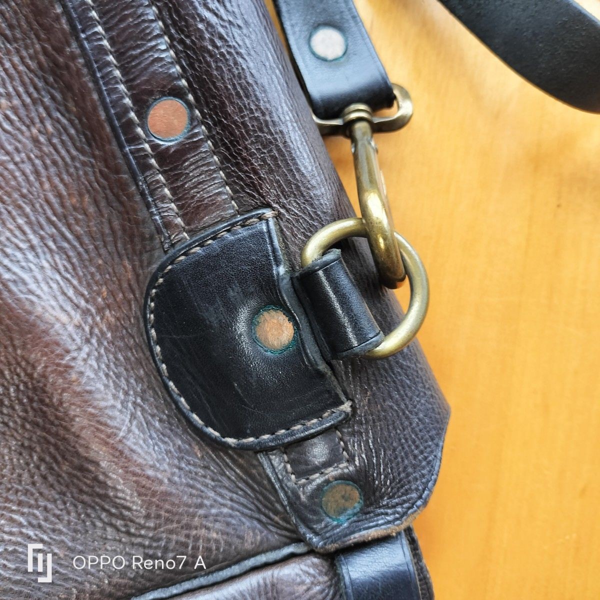 RRL Double RL Ralph Lauren Leather Messenger Bag Shoulder Bag Dark Brown