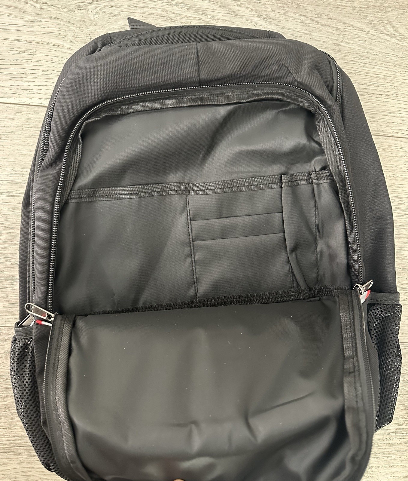 Kaiser Permanente Durable Zipper Pocket Work School Travel Black Backpack
