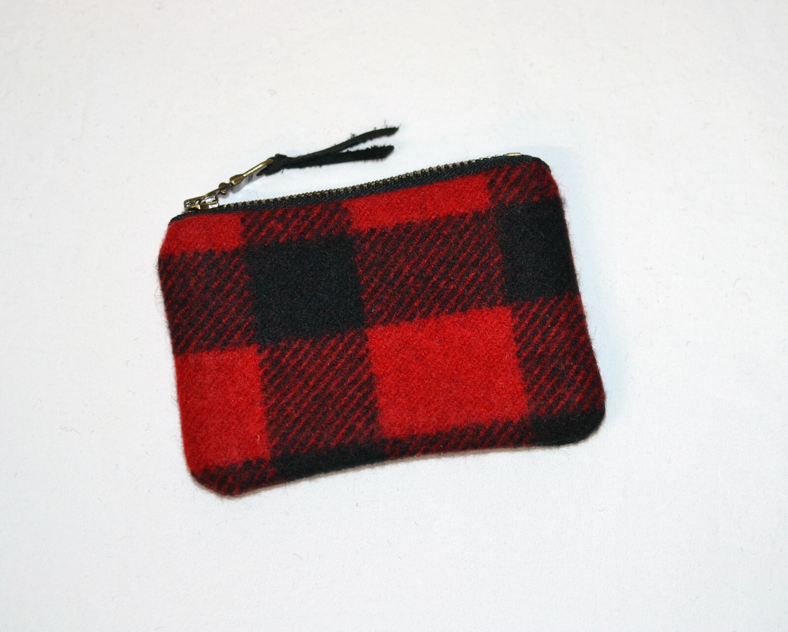 Key Fob Zip Wallet + Keychain Zipper Pouch + Credit Card Case Filson Plaid Wool