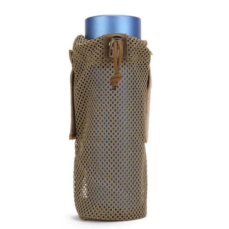 Tactical Molle Water Bottle Holder Outdoor Cycling Hiking Mesh Storage Bag
