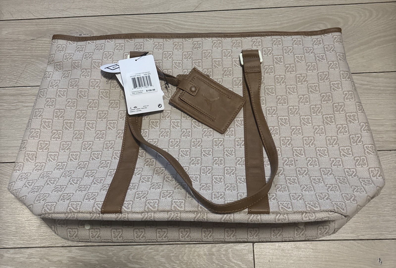 NWT- Jordan Monogram Tote Bag (32L) Coconut Milk $150+MSRP