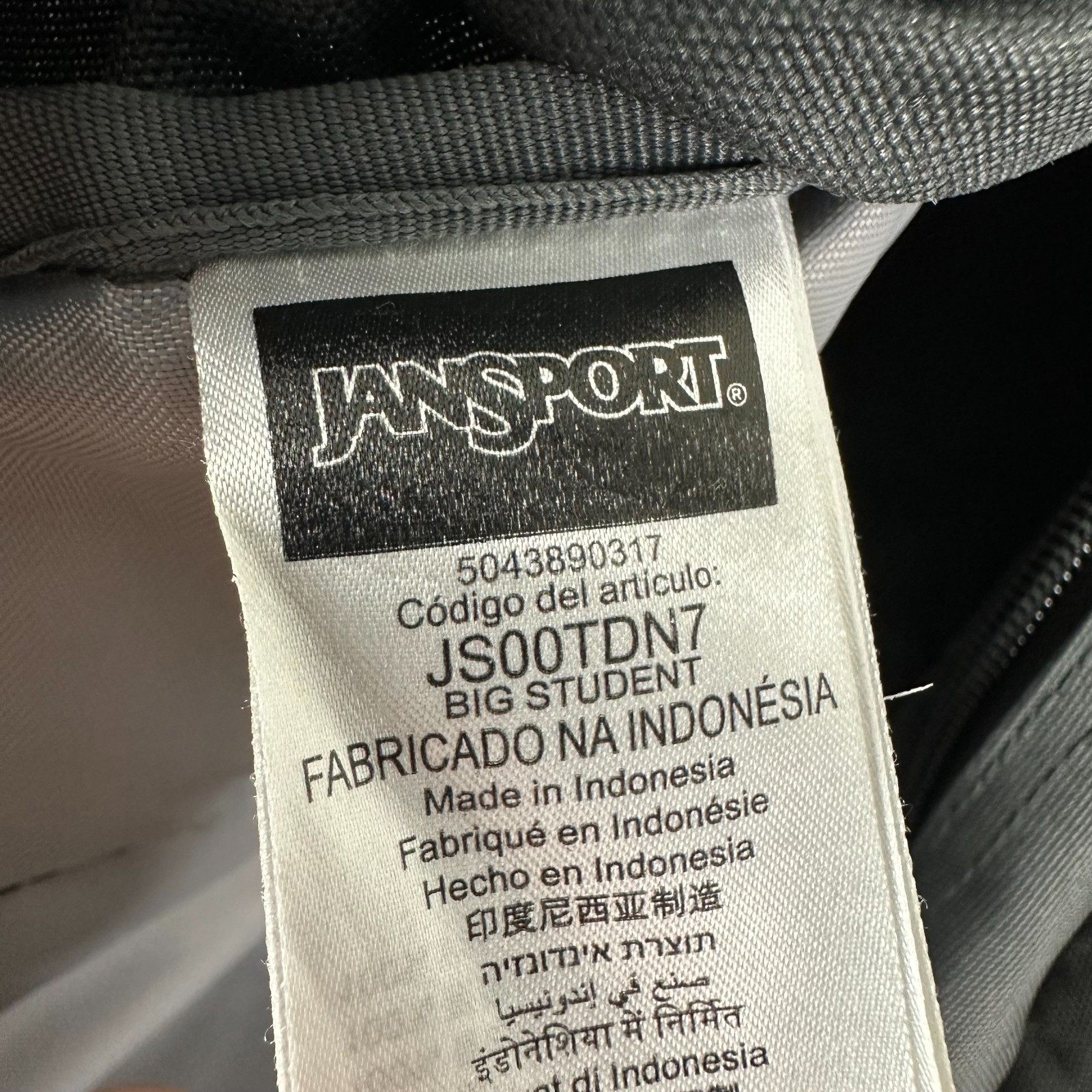 JanSport Big Student Backpack Laptop solid Gray Large 5 Pocket JS00TDN7