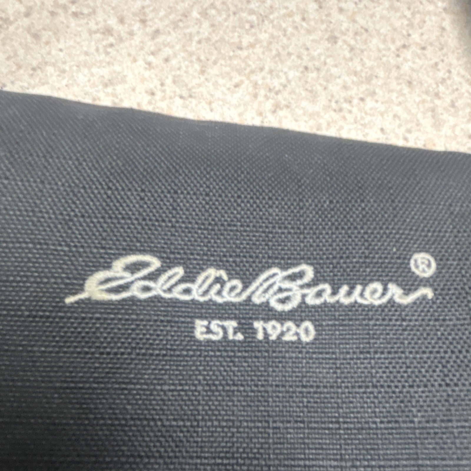 Eddie Bauer Black Messenger Bag Zip Buckle Adjustable Strap Pockets Lined