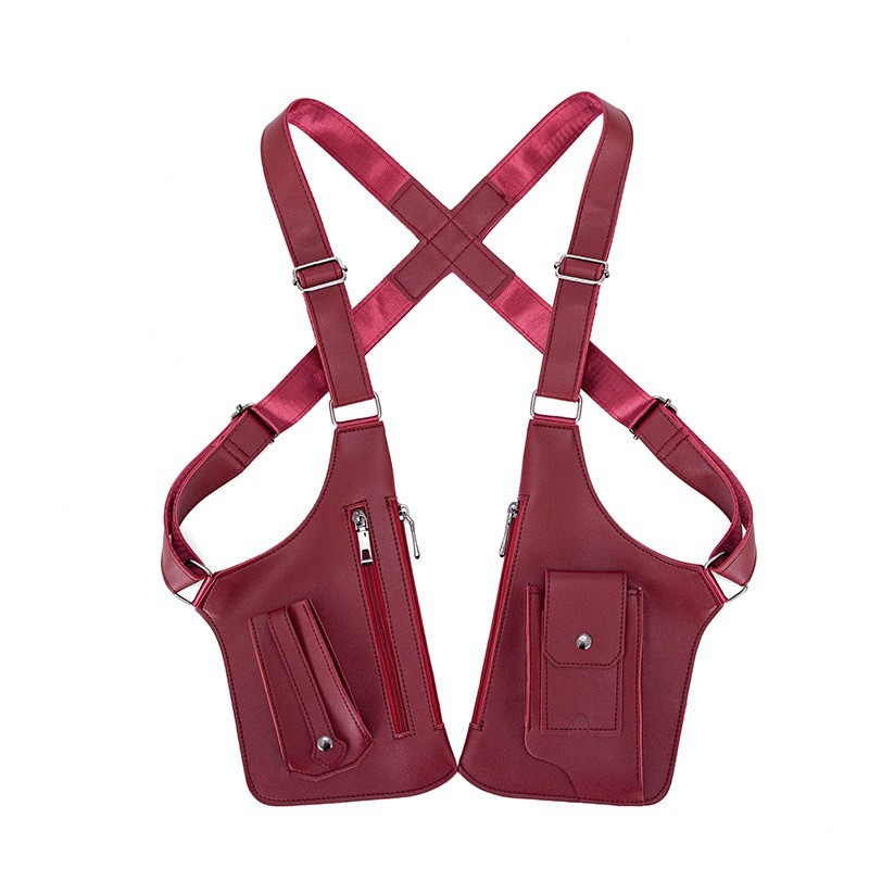 Premium Leather Underarm Shoulder Bag for Men, Anti-Theft Double Shoulder Armpit