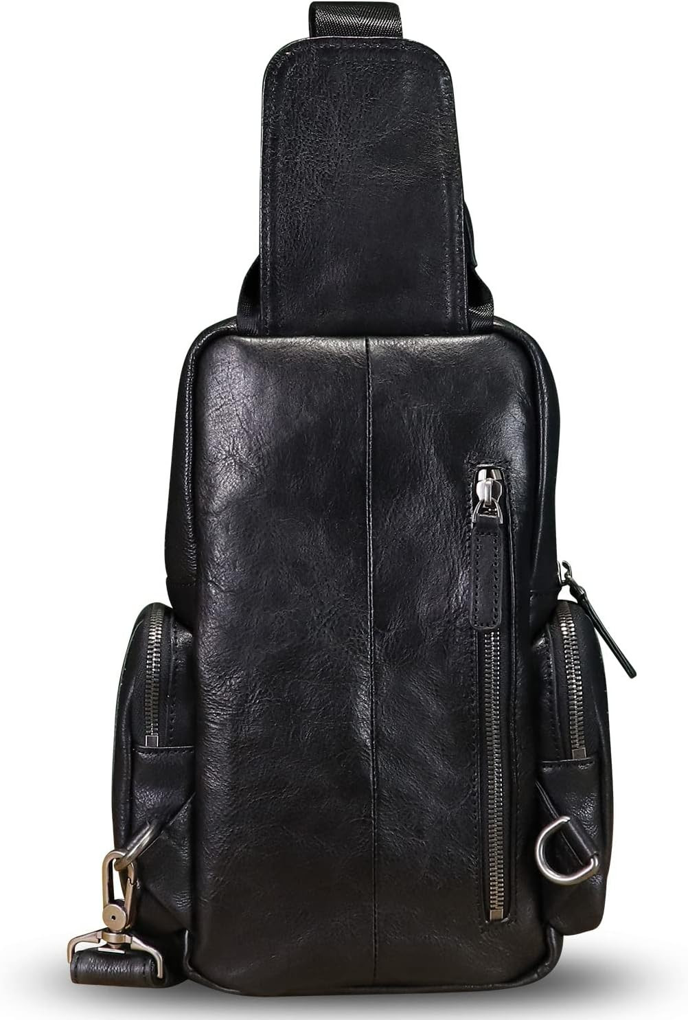 Genuine Leather Sling Bag Crossbody Casual Hiking Daypack Vintage Handmade Chest