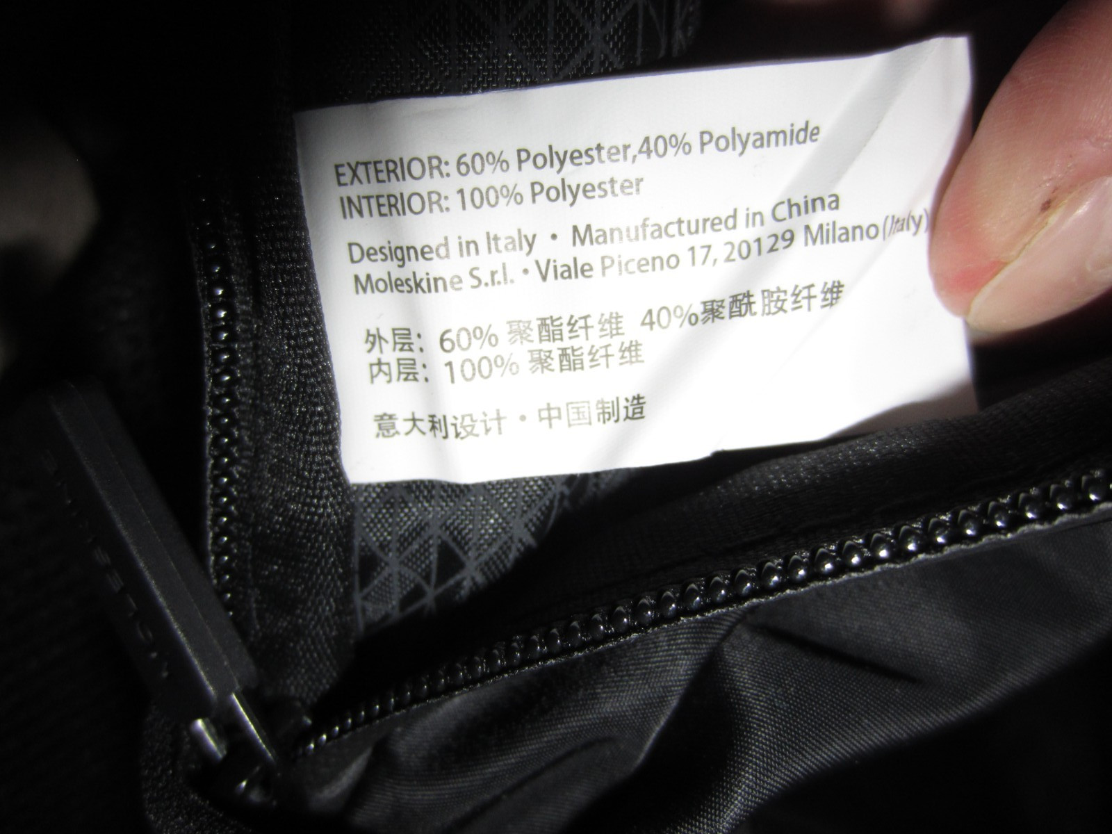New Moleskine Laptop Backpack Coviance Black Mens Womens