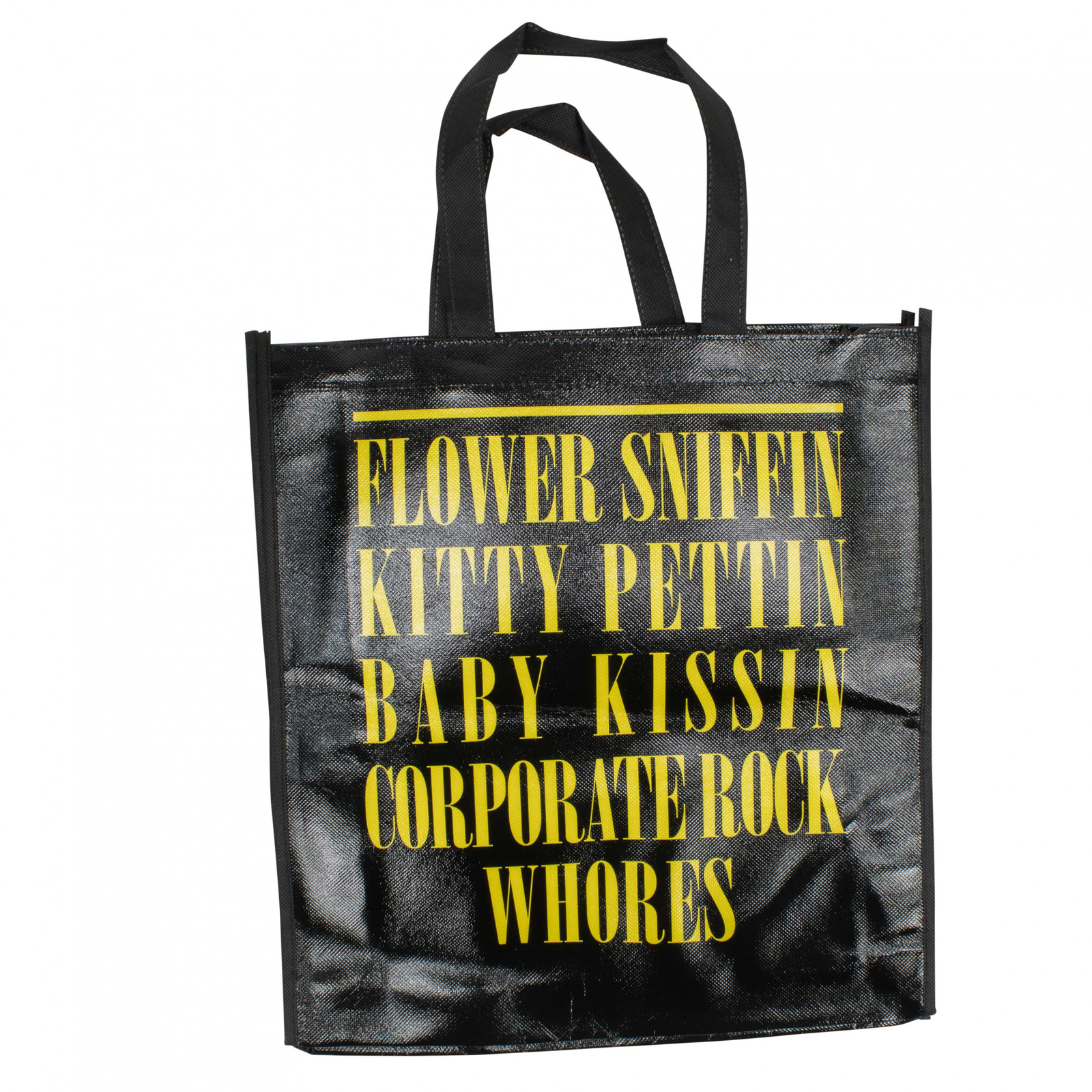 Nirvana Yellow Happy Face Eco Bag Black