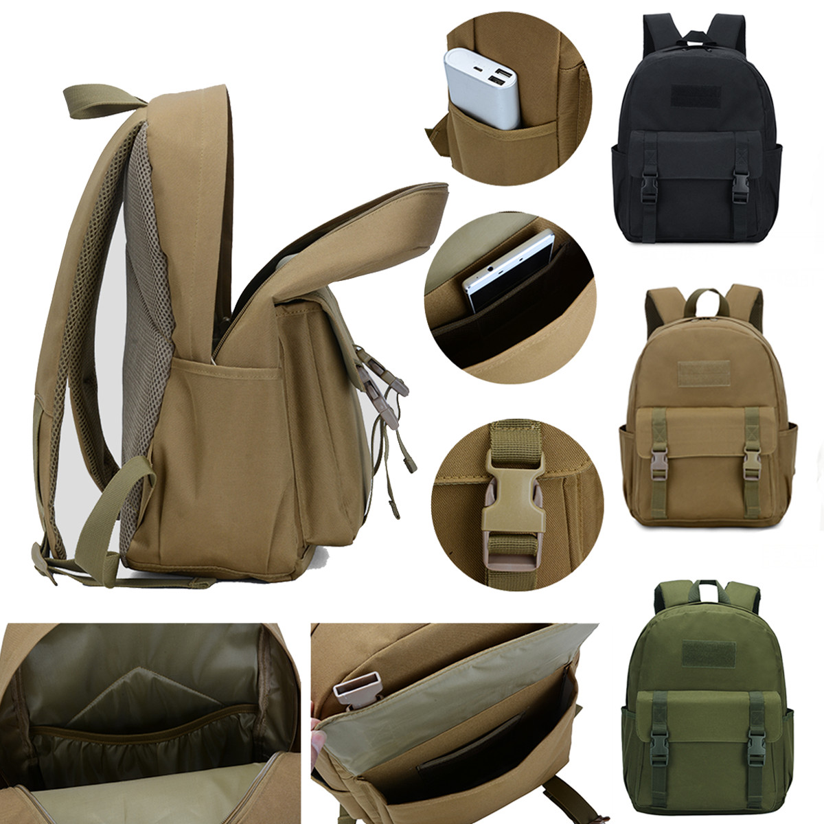 Tactical Bag Sports Camouflage Backpack Riding Shoulder Bag Oxford Cloth Leisure