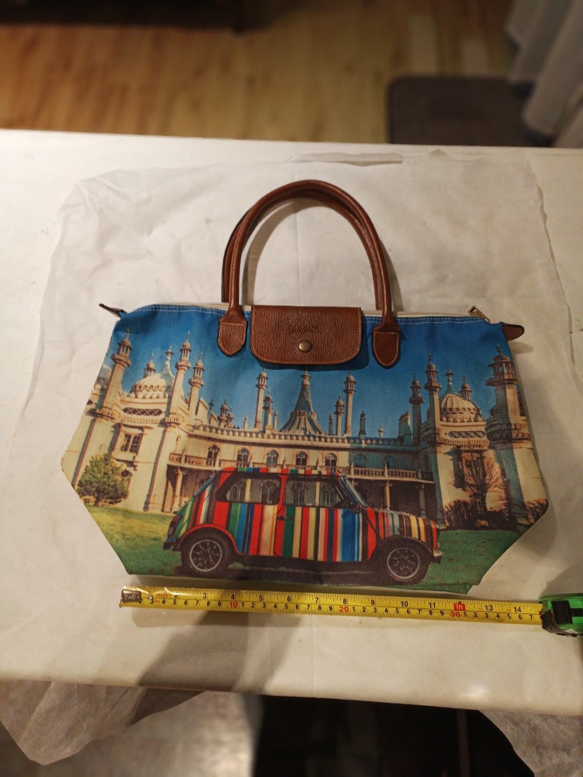 Paul Smith Mini Cooper Brighton Tote Bag Canvas Leather Shoulder Handbag Rare