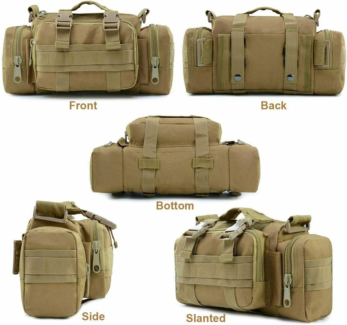 Tactical Military Chest Fanny Shoulder Waist Bag Hunting Bike Molle Camping Pack