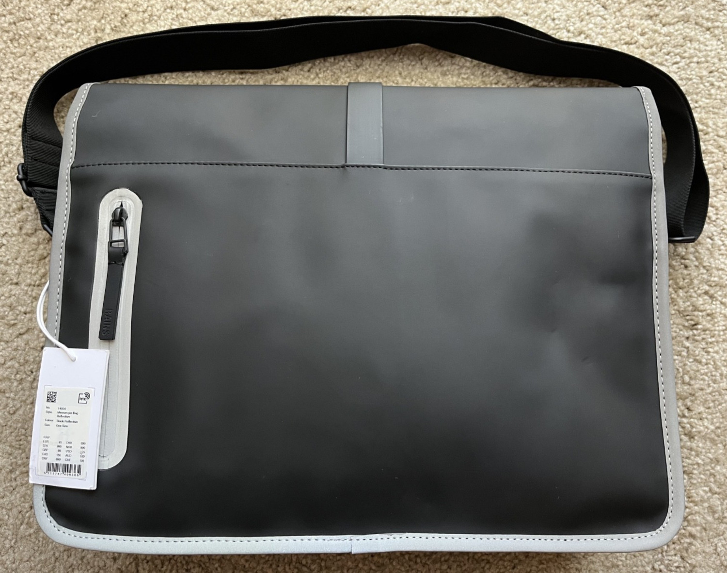 NEW Rains Messenger Bag Reflective MSRP $125