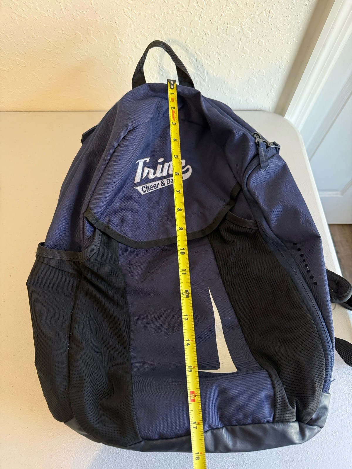 Nike Academy Team Excelsior Navy Blue Blk Backpack Sports Vented Bottle Pockets