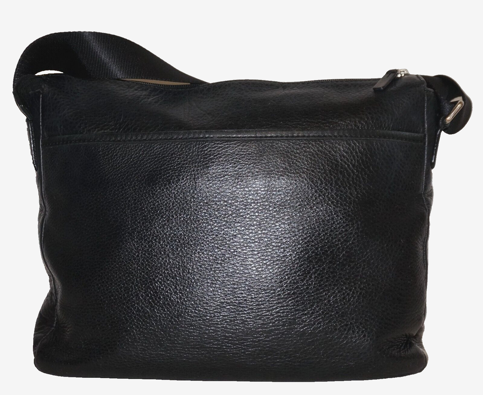 TUMI Black Leather Crossbody Shoulder Bag 10×12 *WEAR / RUBS / MARKS
