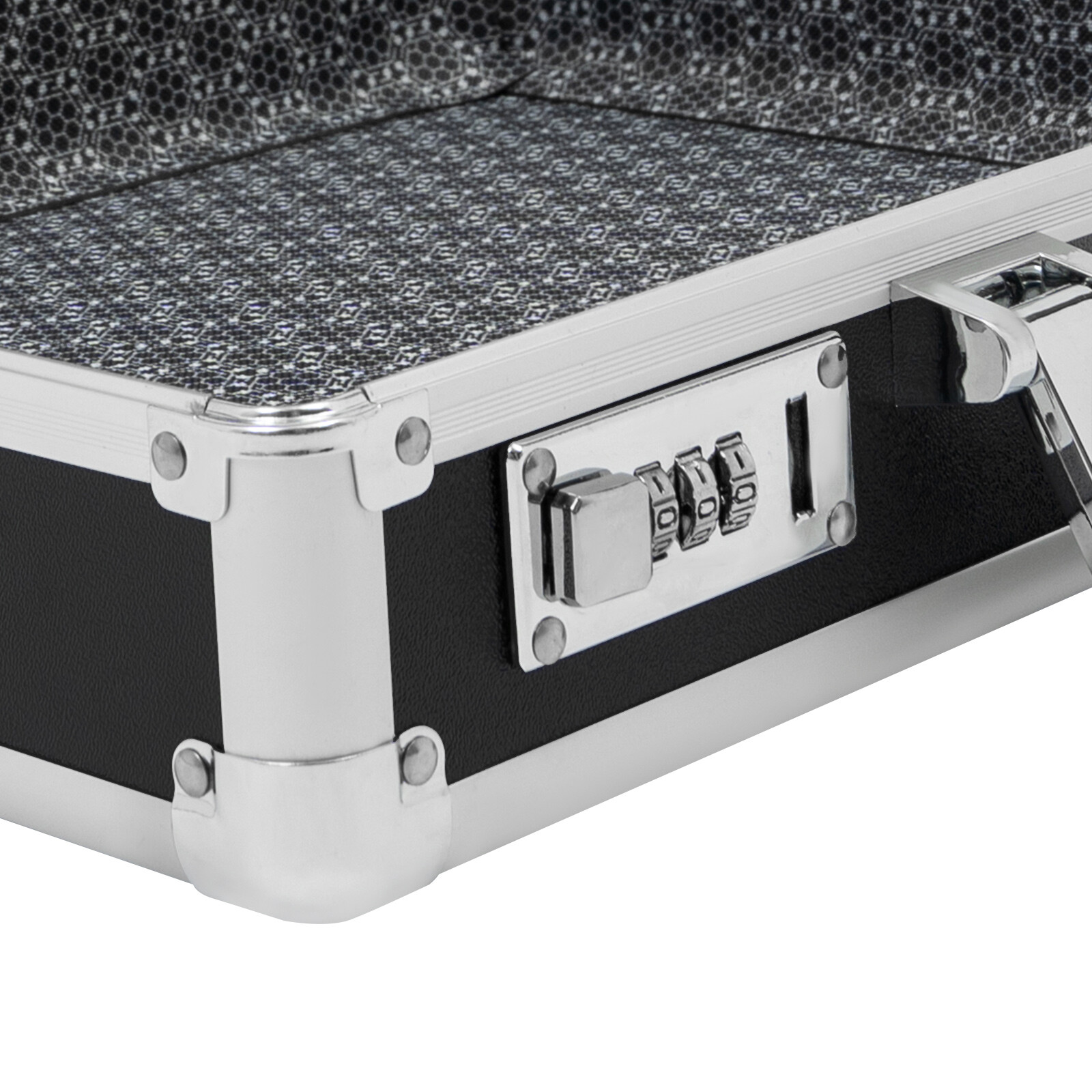 Aluminum Hard Case Big Capacity with Combination Lock Briefcase with Pocket New