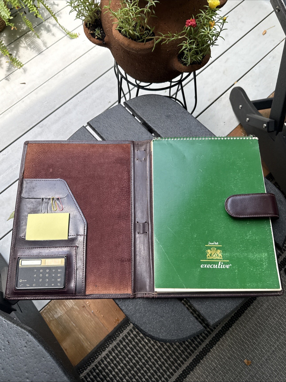 Vintage Brown Leather Portfolio 12.5″ x 9.5″