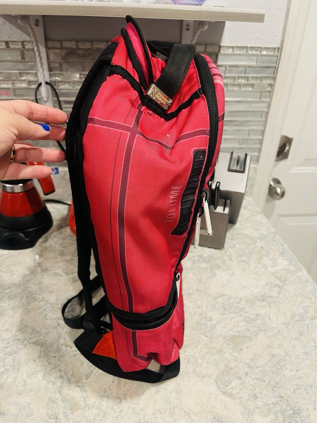 Sprayground Press Start To Play Lips Gamer Pink Backpack Large Zip Limited