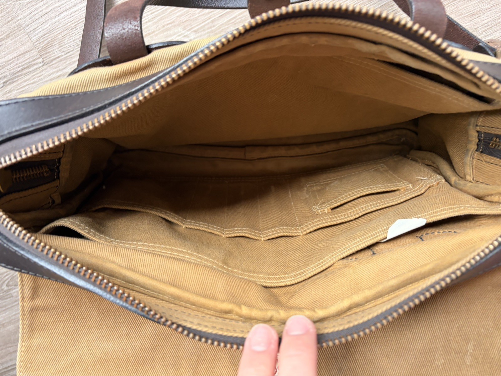 Filson Rugged Twill Original Briefcase | Tan | Made in USA | MSRP $499