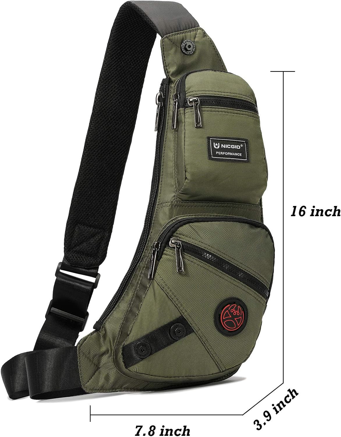 Sling Bag Chest Shoulder Backpack Crossbody Bags Casual Daypack for Men Women Gr