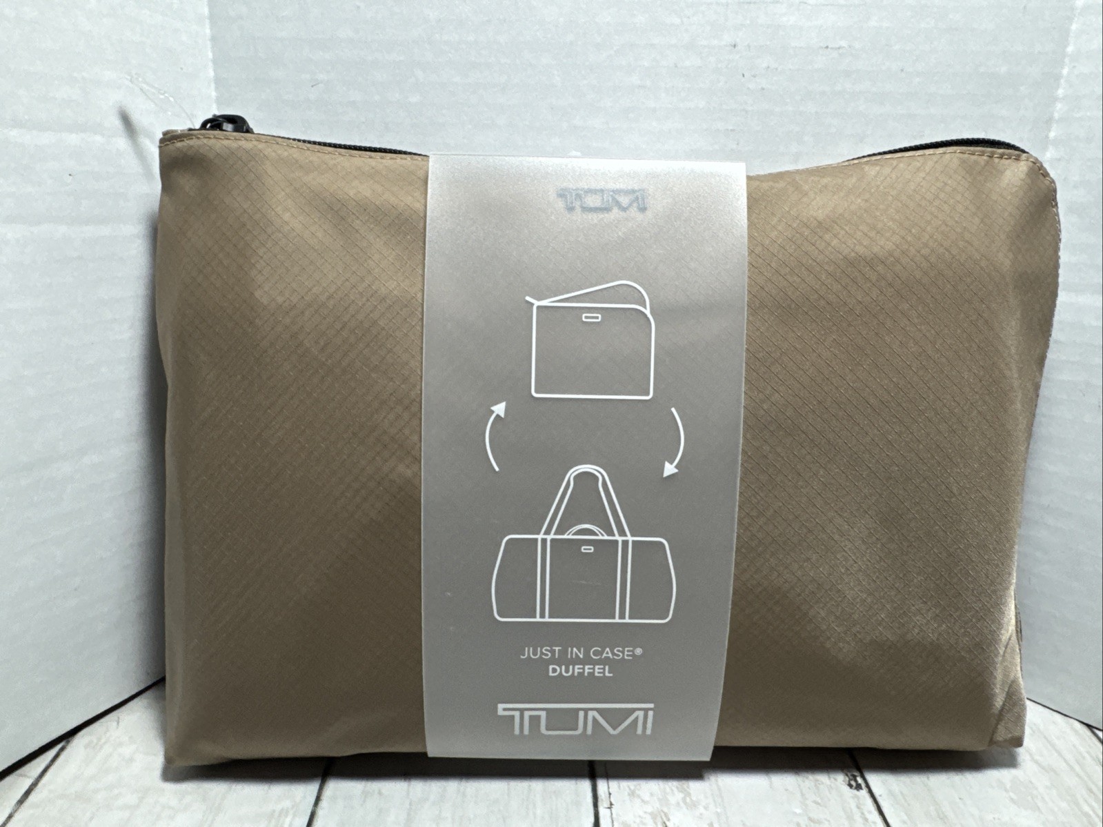 TUMI Alpha Bravo Just In Case® Duffel – Foldable Travel Bag in Khaki NWOT