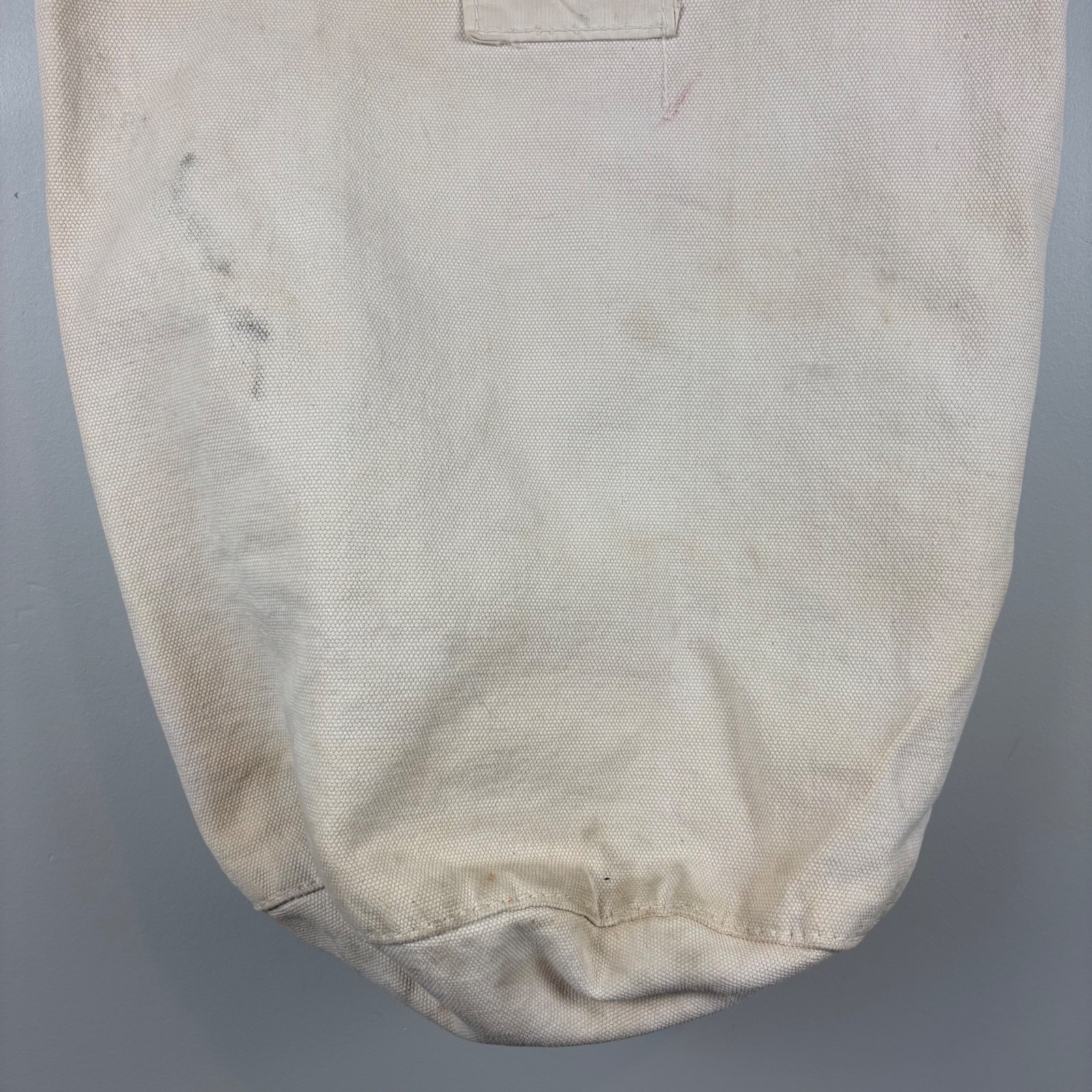 VTG Military Canvas Laundry Bag Top Drawstring Rope Barracks Beige 32″ x 18″