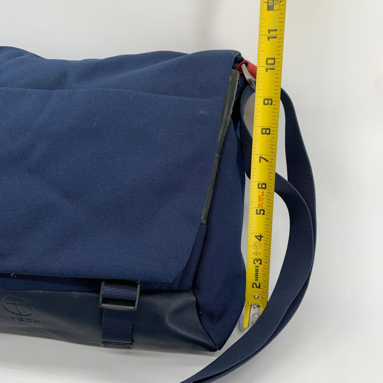 T-Tech by Tumi Messenger Bag Navy Blue Canvas Crossbody 6771NVY 15x10x4
