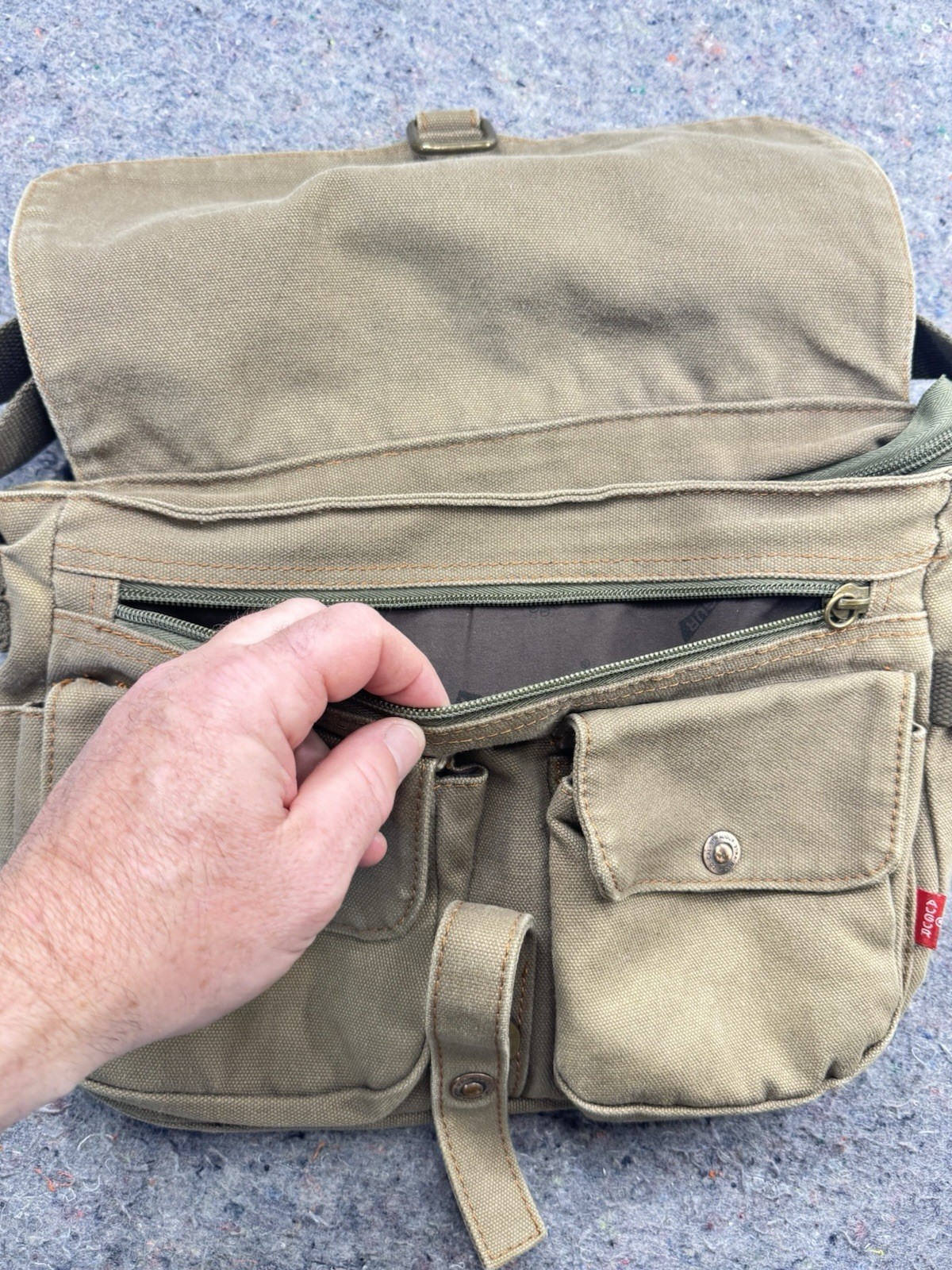 Augur Canvas Messenger Bag Crossbody Laptop Utility Satchel Vintage Style 1300