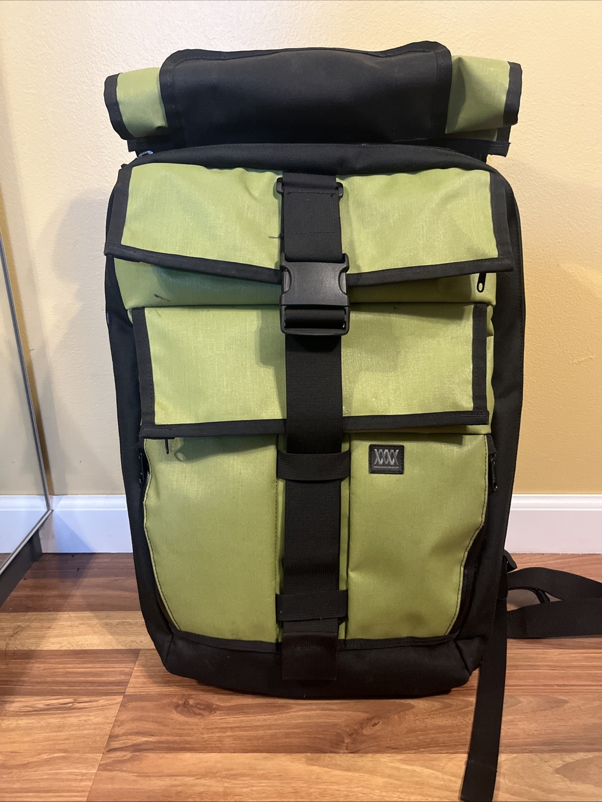 Mission Workshop Rambler Expandable Backback 29L to 65L Roll Top Green Made USA