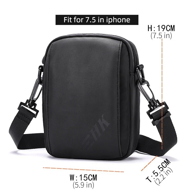 Heroic Knight Casual Men’s Shoulder Bag 6.5″ Phone Woman’s Crossbody Bag Waterpr