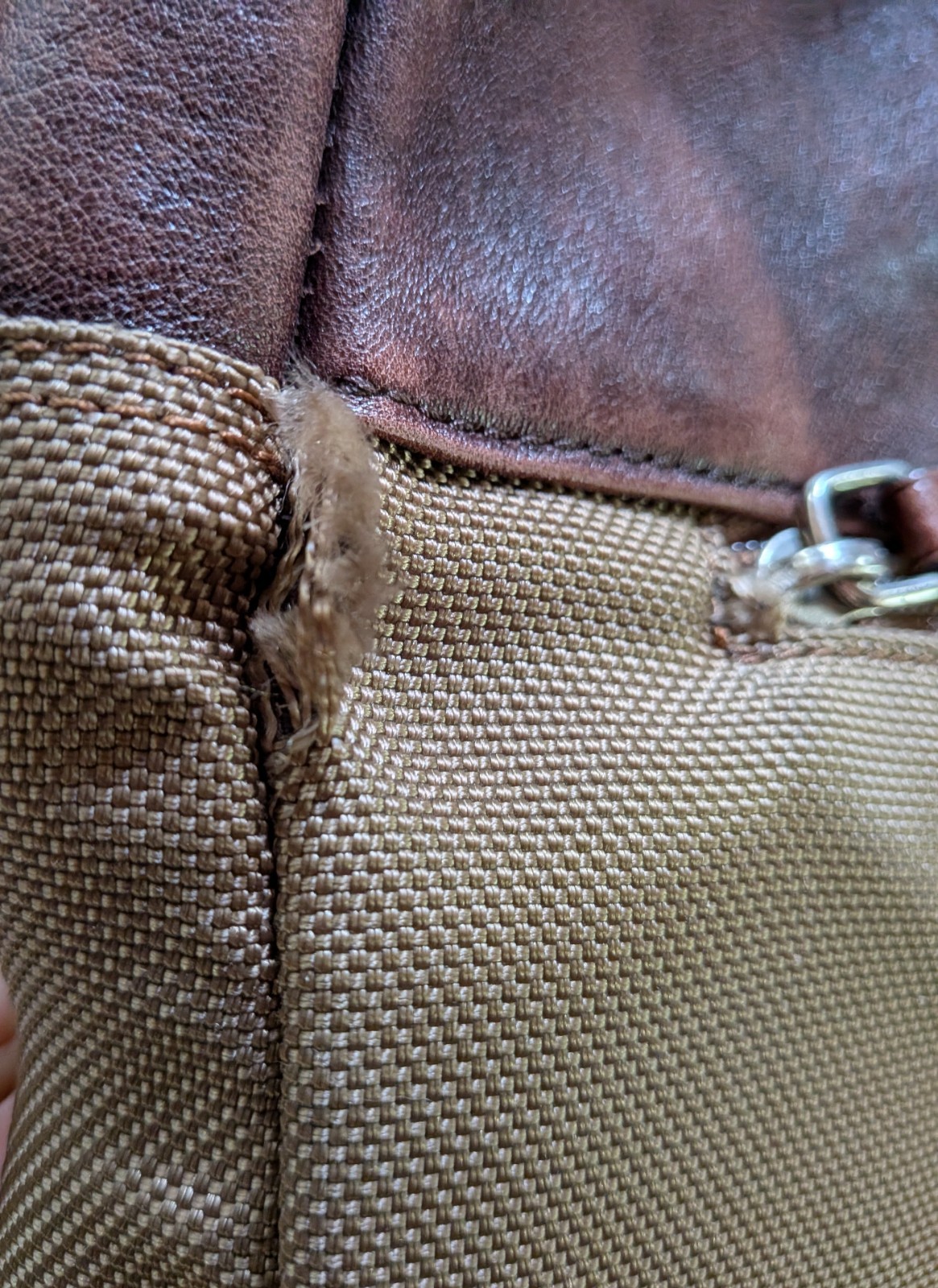 POLO RALPH LAUREN Tan & Brown Leather Messenger Bag Crossbody Shoulder Bag