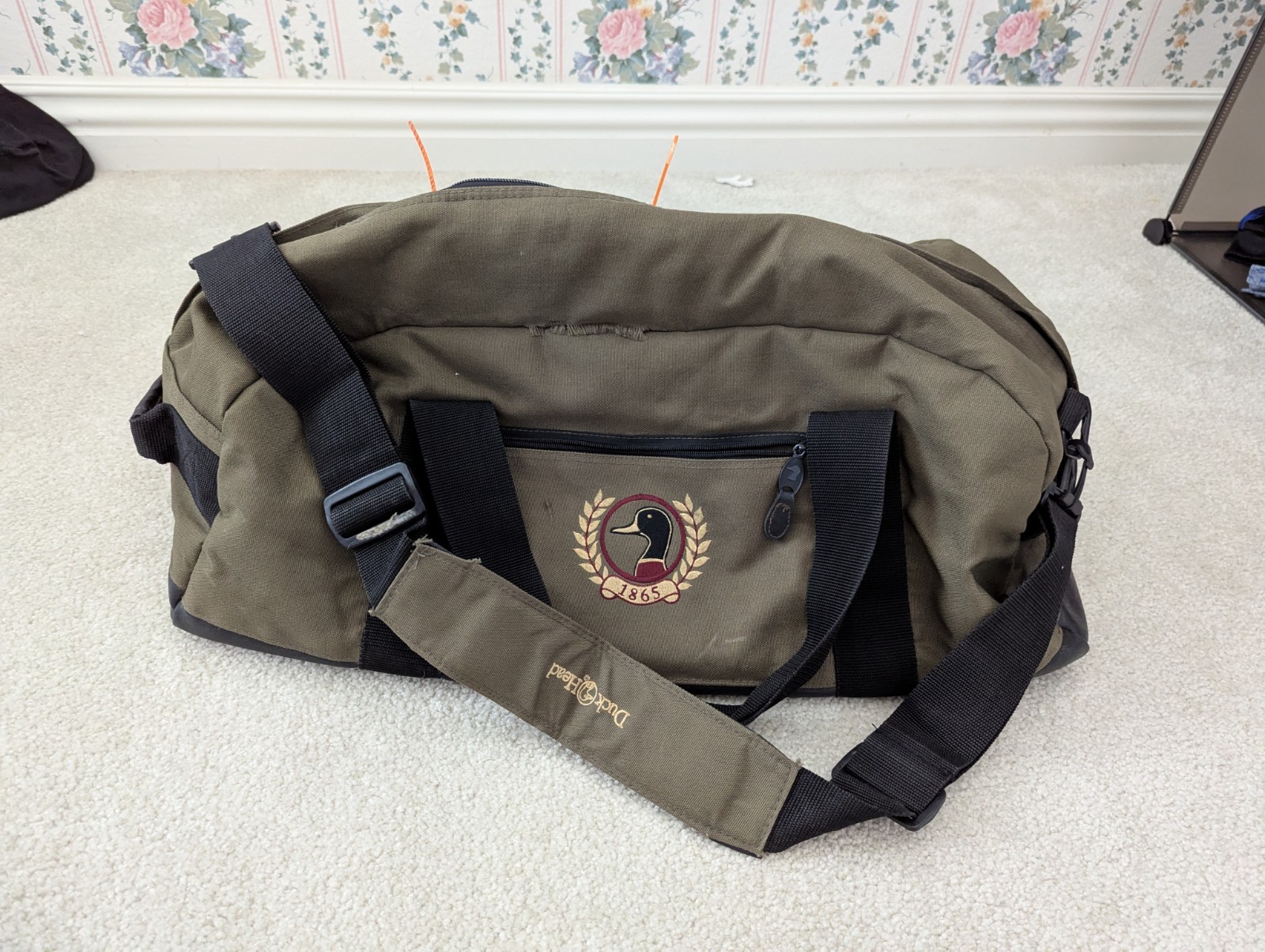 VTG Duck Head American Classic 36” Green Canvas Duffel Bag