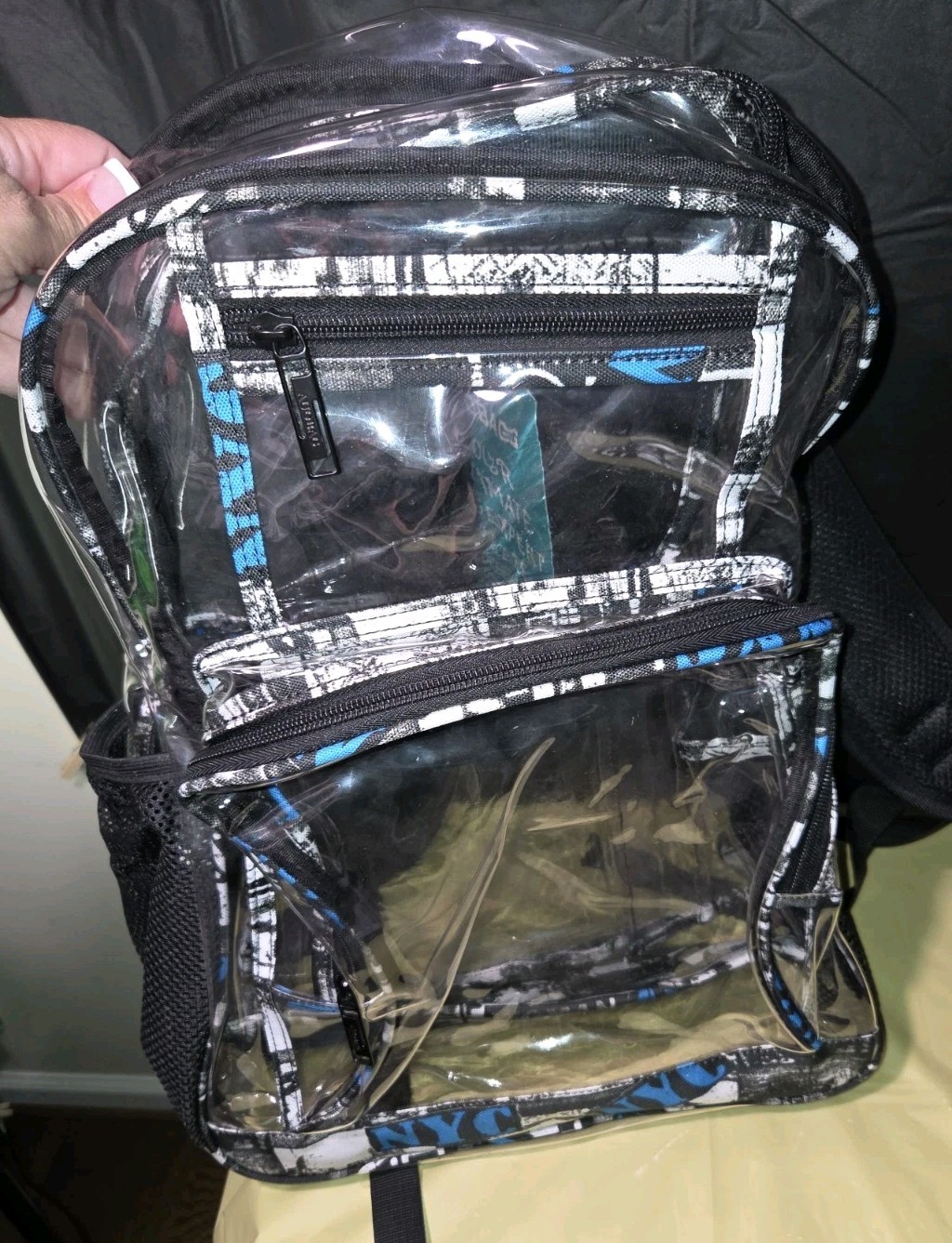 Large Clear PVC Backpack Heavy Duty Stadium, School, Events