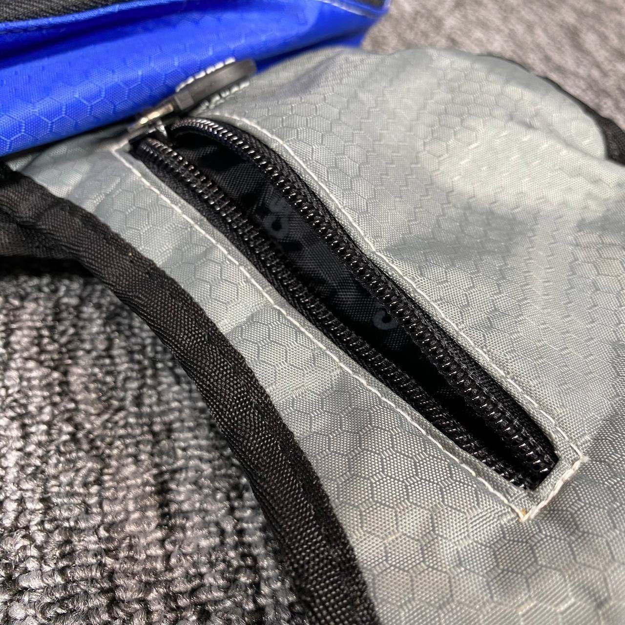 Vtg Crocs Sling Backpack Bag Royal Blue Silver Single Strap Crossbody Travel