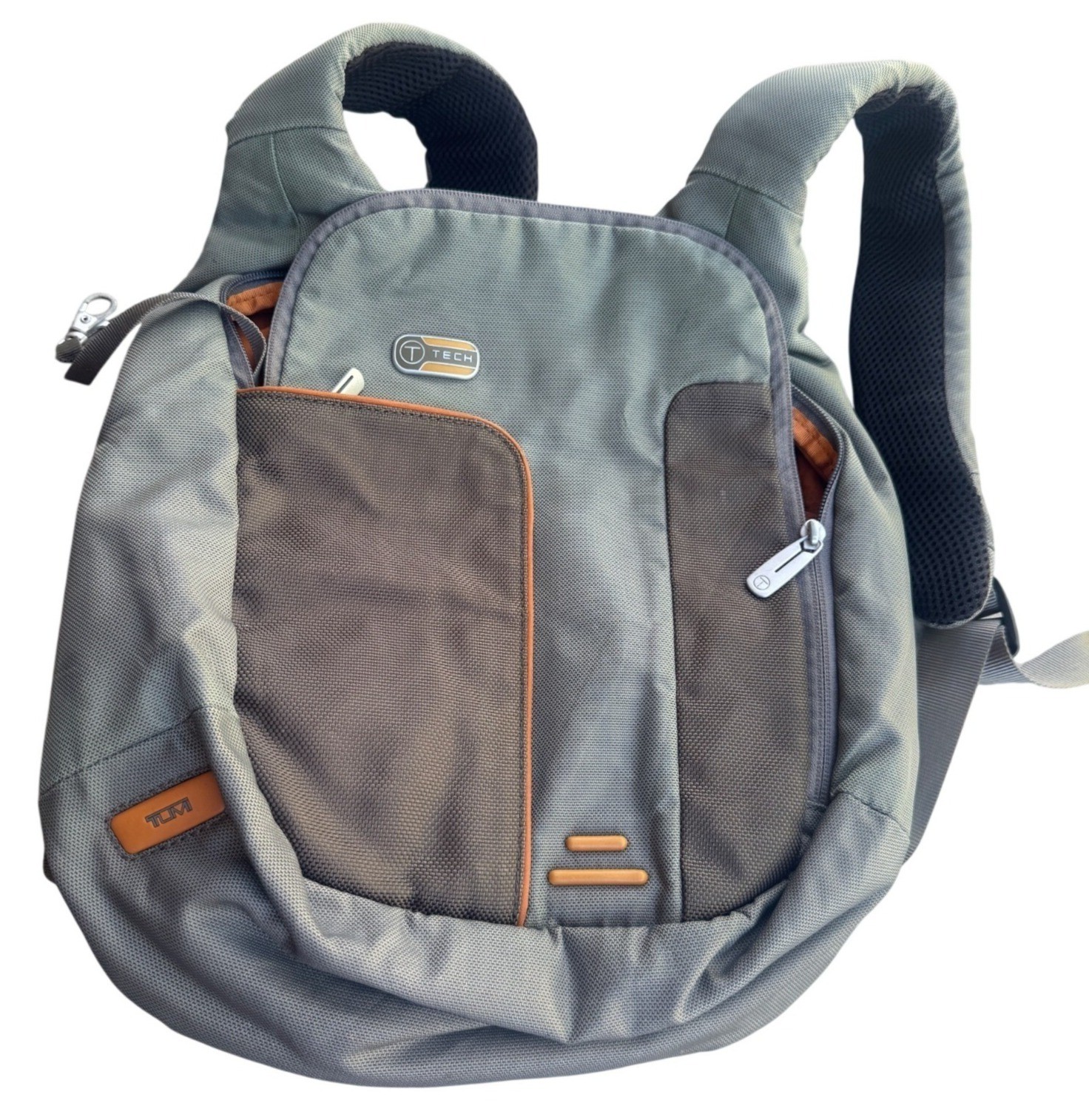 Tumi T-Tech 57415IR Backpack Gray Nylon Travel Laptop Bag Multiple Pockets