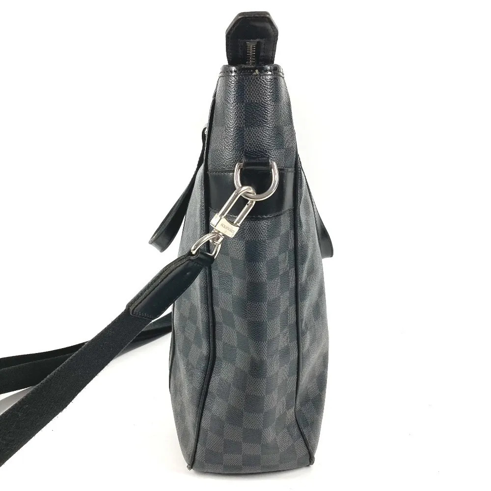 Louis Vuitton Damier Graphite Tadao 2WAY Tote Shoulder Bag N51192 Black w/Strap
