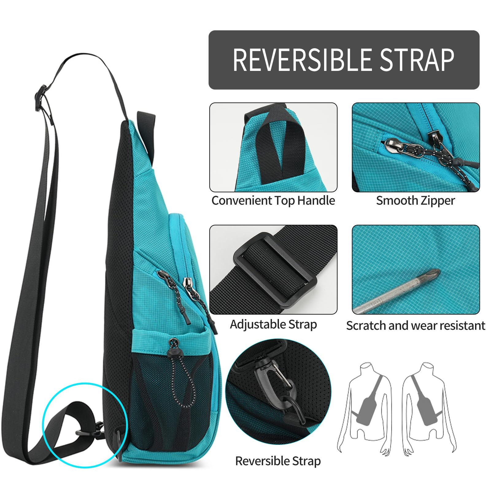 Small Sling Bag with 2 Bottle Holders (Suitable for 2.5 IN Diameter Bottle), …