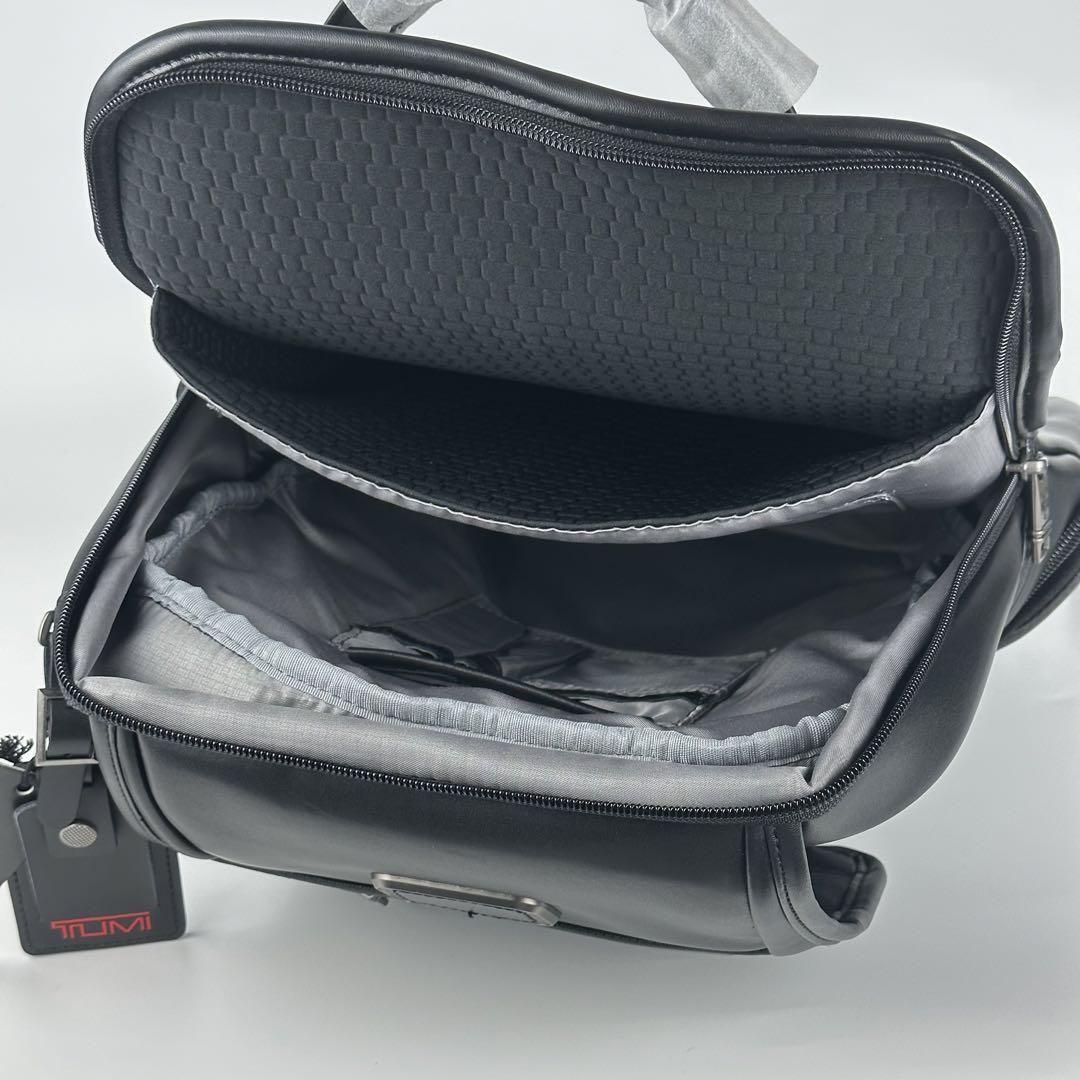 TUMI Alpha3 All Leather Flap Back Pack 9603174DL3 Black NEW