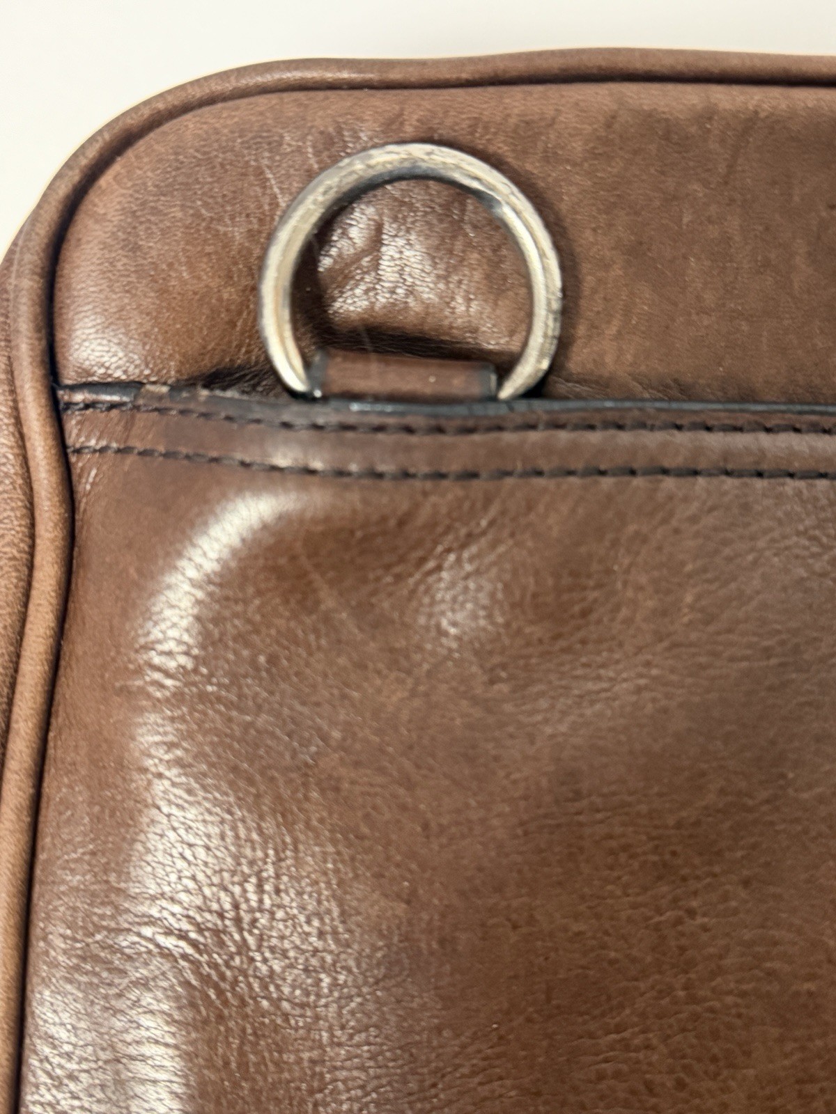 Vintage COACH Metropolitan Briefcase Bag Brown Leather LOVED READ
