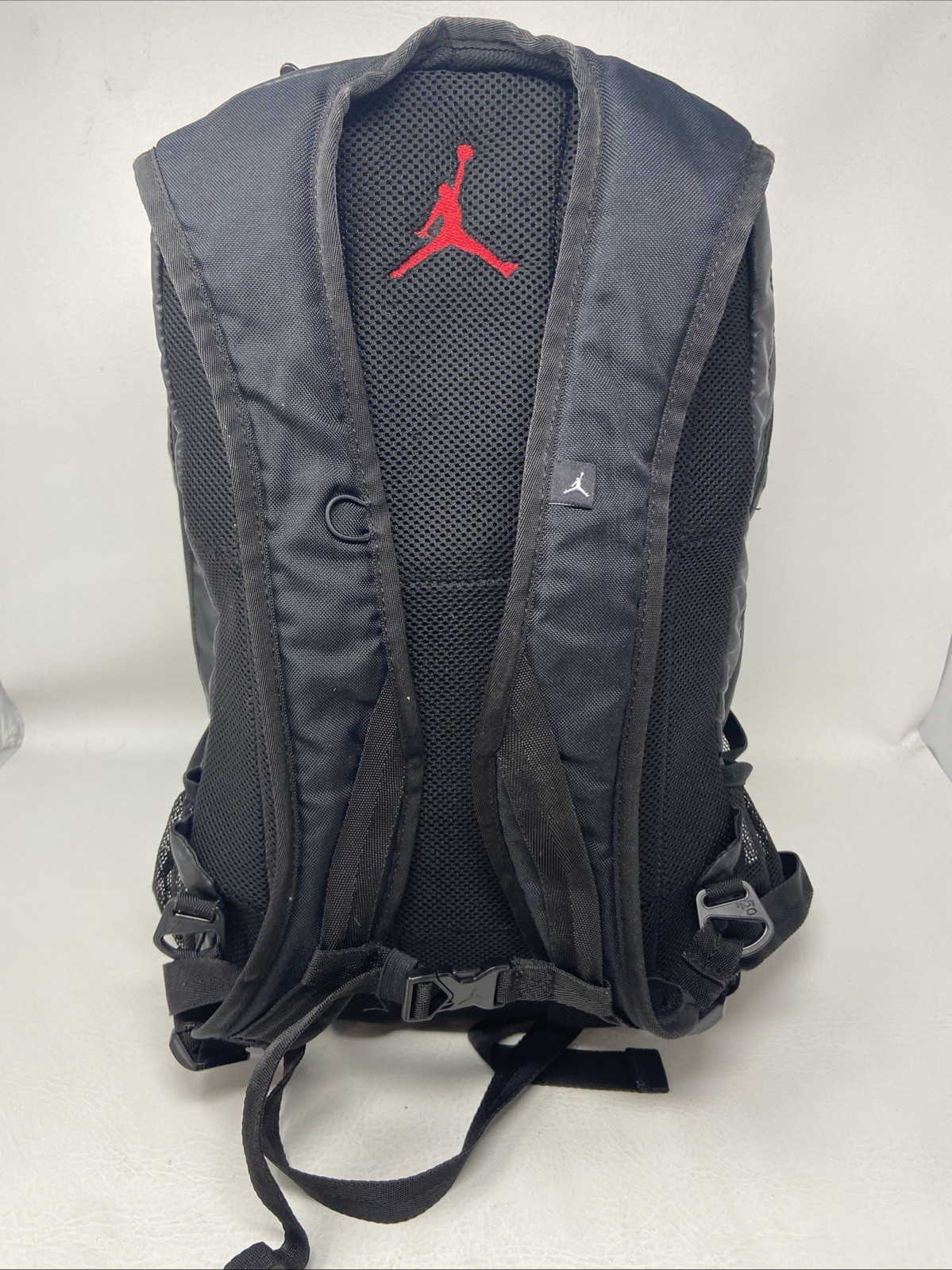 NIKE Air Jordan Elephant Print Black Red Backpack Michael Jordan Bulls NBA