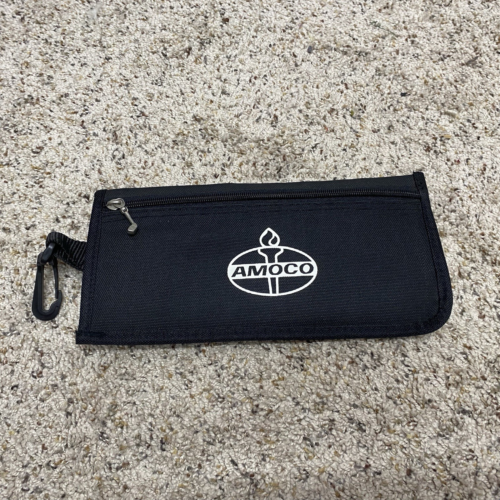 Amoco pouch vintage bag golfer storage black car tools 10″ x 5″