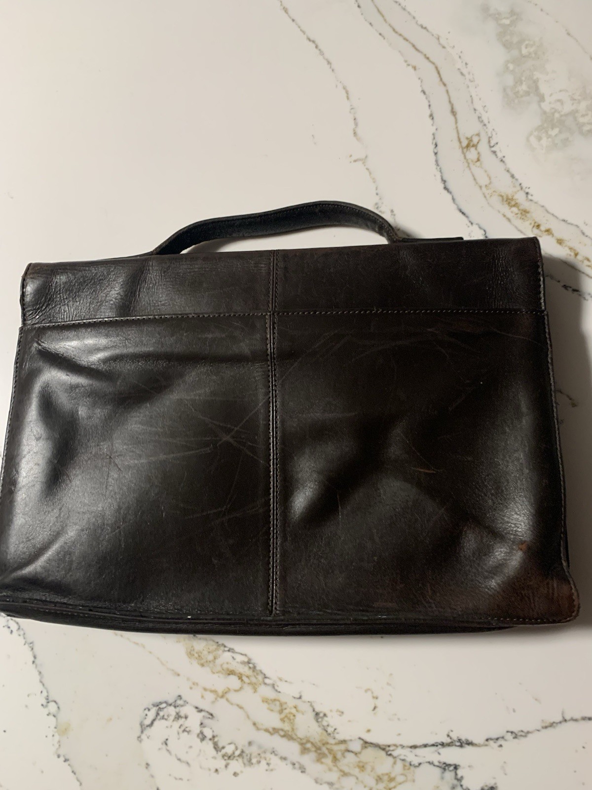 Vintage Cole Haan Dark Brown Briefcase Laptop Bag!