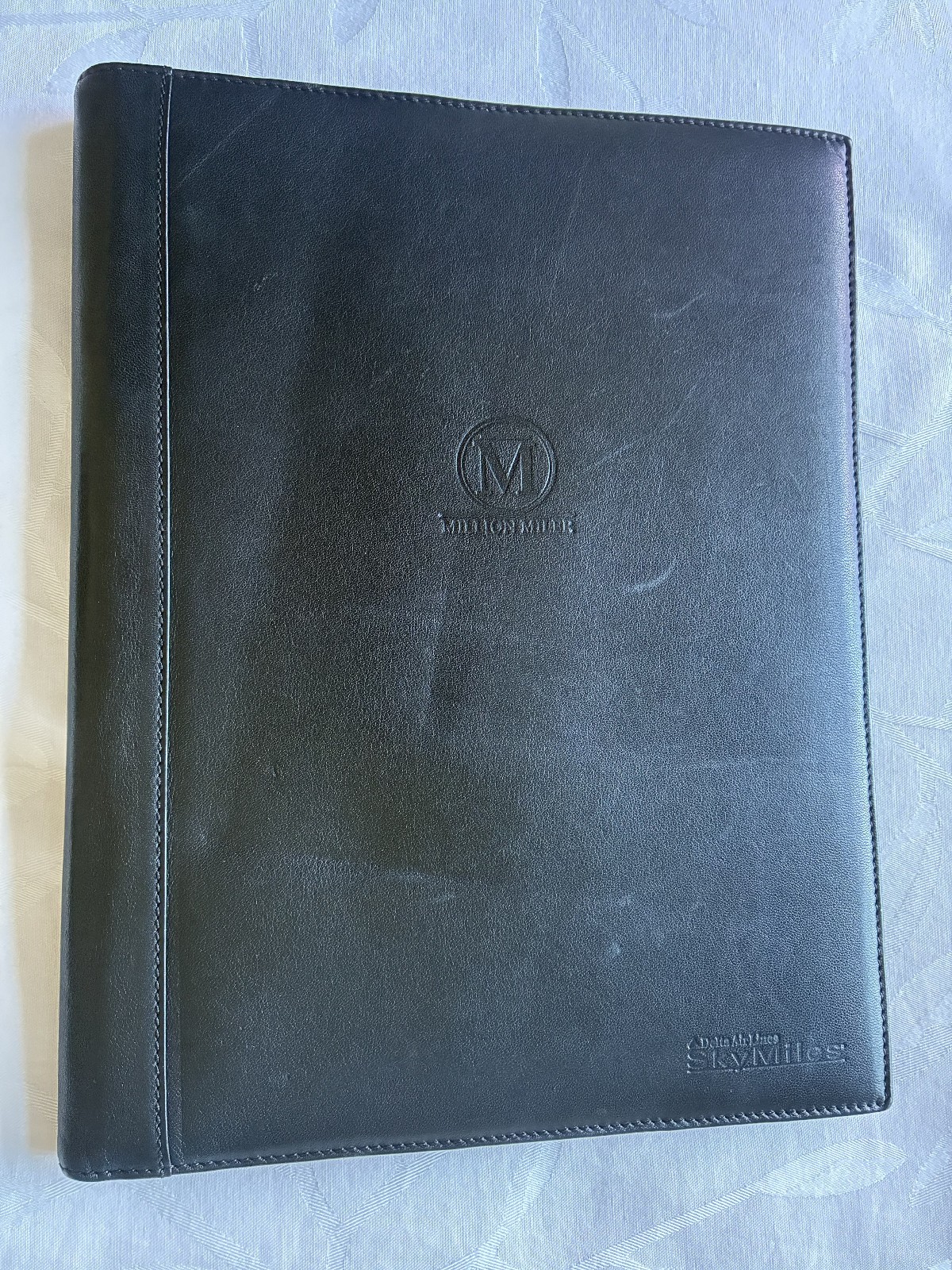 TUMI All Leather Portfolio Notepad Business Premium Black
