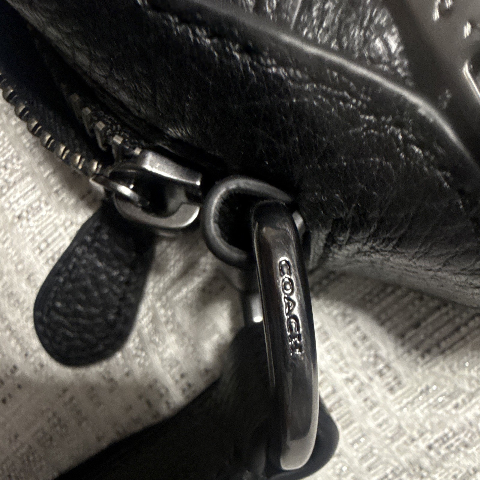 Coach Black Small Crossbody Flight Bag, Zip Closure, Adjustable Strap, Pockets