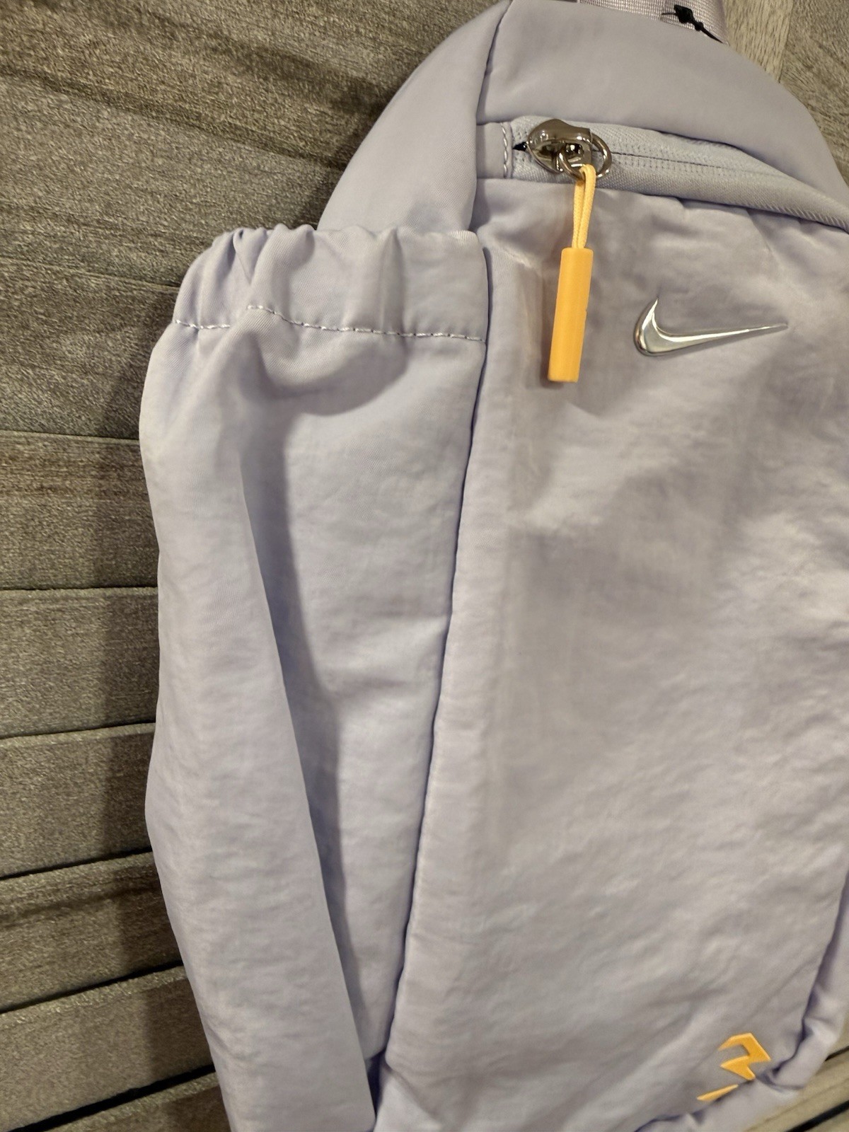 Nike Light Purple Solid Crossbody Sling Bag, Zip/Drawstring, Adjustable, Men’s