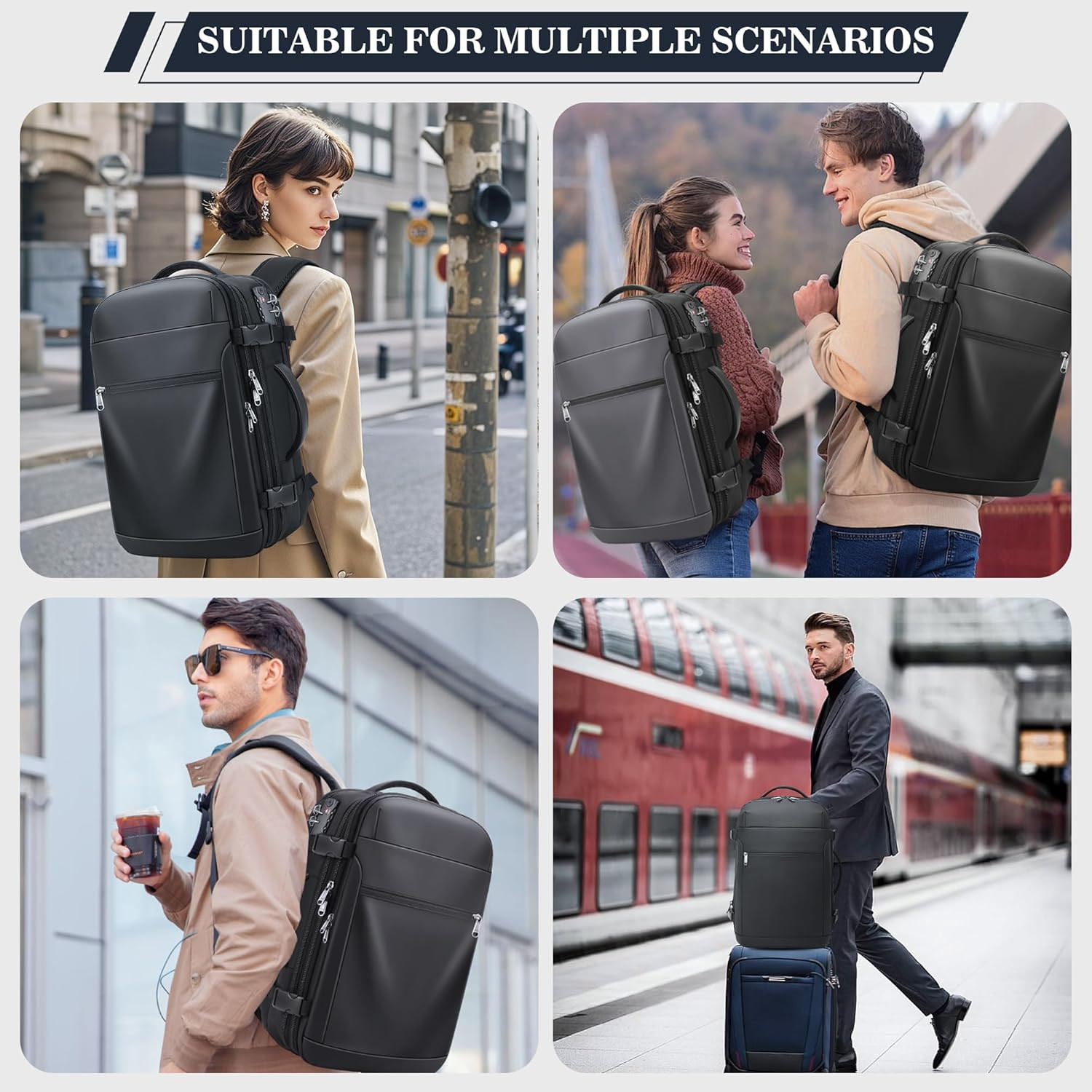 Water-Resistant Expandable Vacuum Backpack – Perfect for Travel & Business