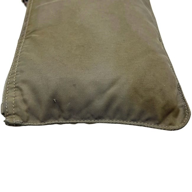 Prada pouch, khaki/beige, Tessuto leather, nylon, used, item number 104, PRADA,