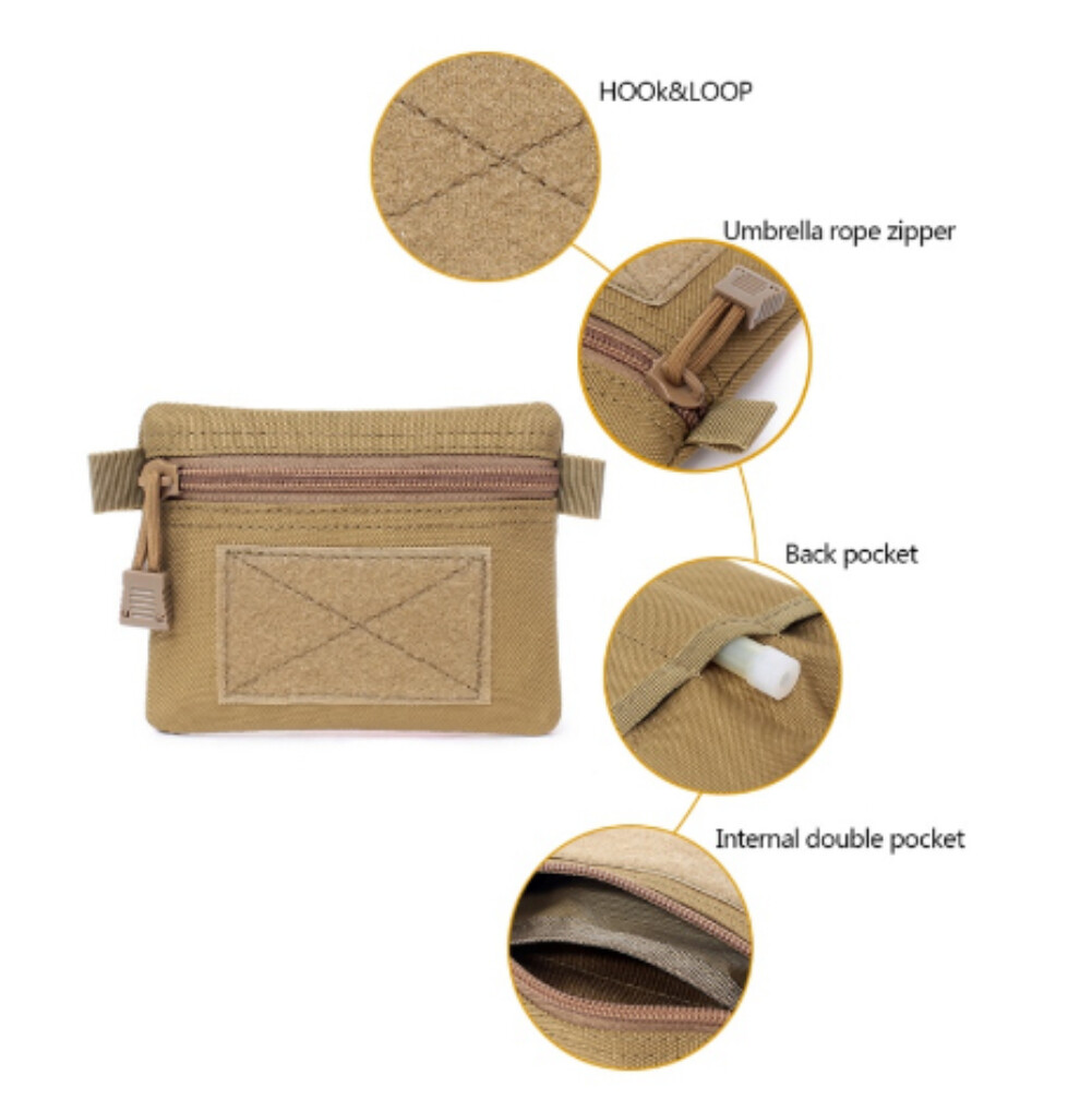 Mens Outdoor EDC Molle Pouch Card Pack Wallet Portable Camping Hiking Waist Bag