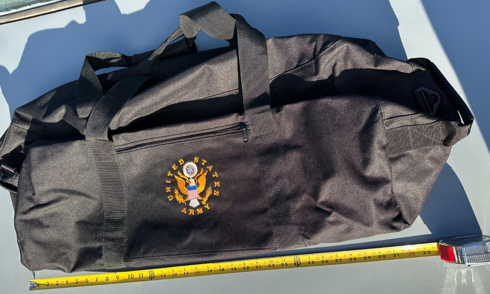 UNITED STATES ARMY | Large Duffel Bag | Embroidered Logo | Black